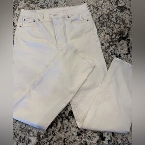 Gap White High-Rise Straight Jeans
